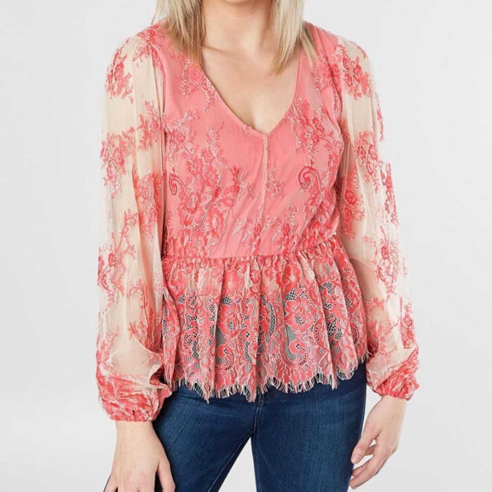 willow & root eyelash lace top